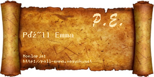 Páll Emma névjegykártya