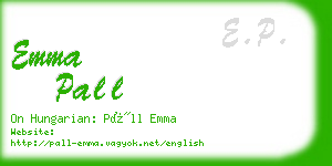 emma pall business card